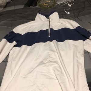 White and blue long sleeve nautica